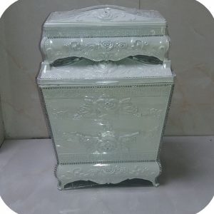 سطل و جادستمال کاغذی پلاستیکی سفید
