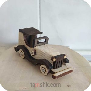 ماشین جیپ کوچک چوبی